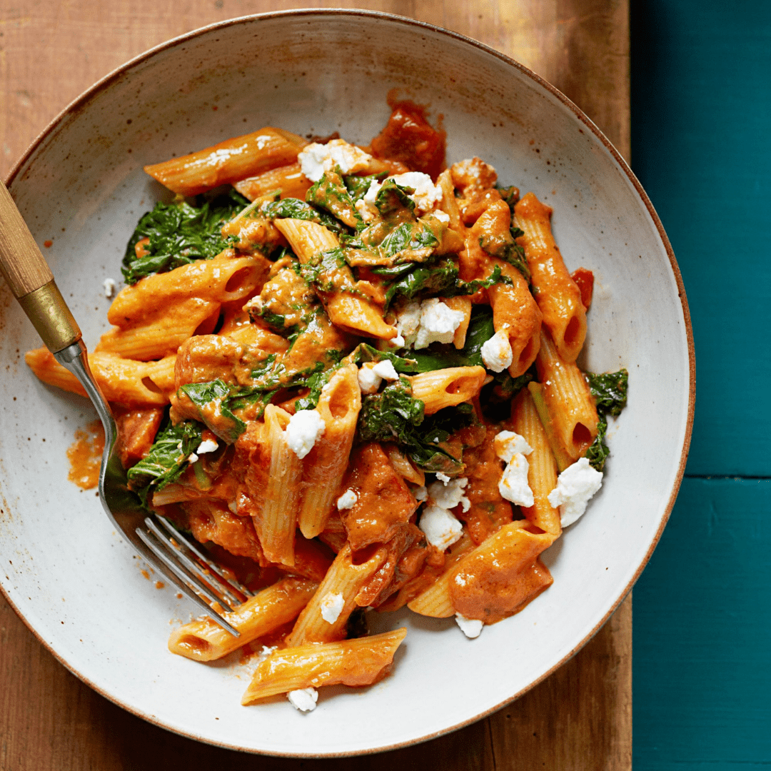 Creamy Roasted Red Pepper Pasta Recipe - TULUMBA
