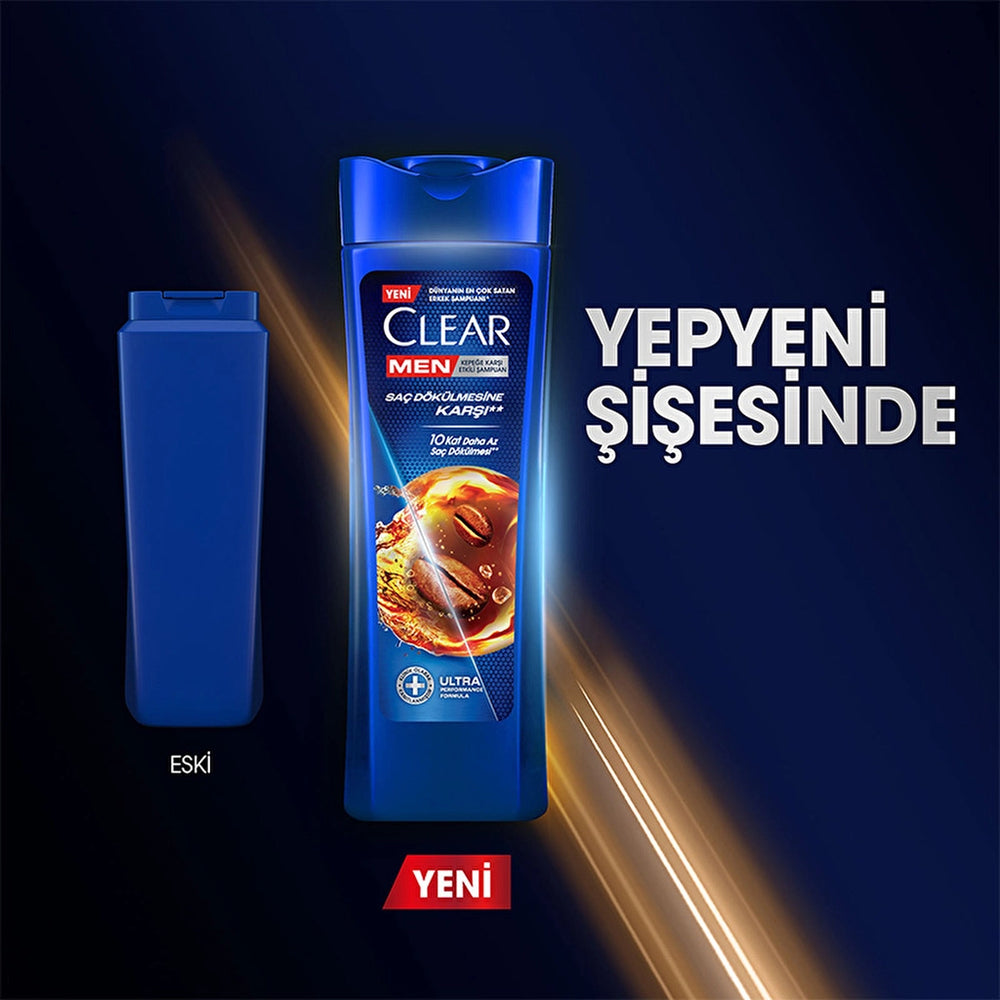 CLEAR MEN SHAMPOO 350 ML (11.8oz - Anti Hair Loss Coffee Bean Extract) - Authentic Turkish & Mediterranean Food | TG Gourmet