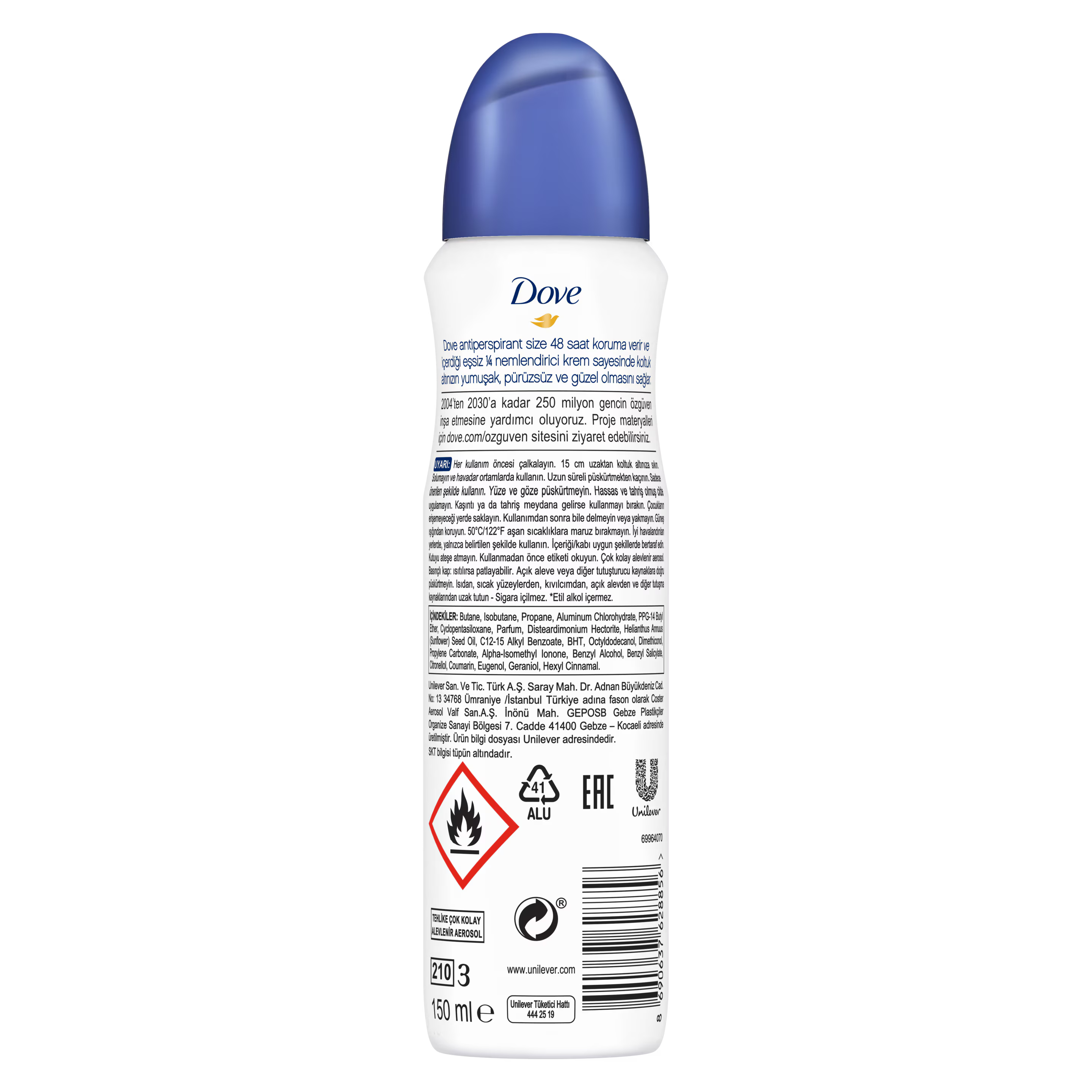 Dove Body Spray Original 150ml - Authentic Turkish & Mediterranean Food | TG Gourmet