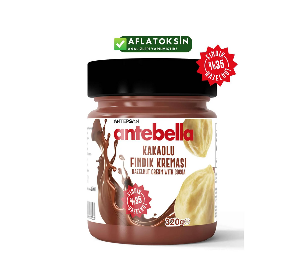 Antebella Cocoa Hazelnut Cream 35% Hazelnut 11.3 oz (320g) Jar | TG Gourmet