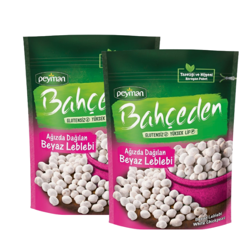 Peyman Bahceden White Chickpeas 5.29 oz (150 g) x 2 pcs - Gluten Free - High Fiber - Authentic Turkish & Mediterranean Food | TG Gourmet