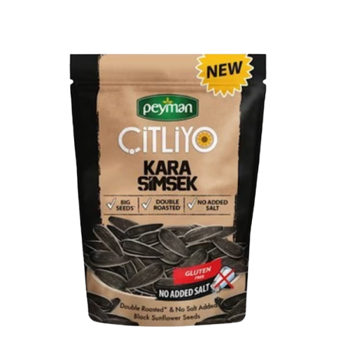 Peyman Citliyo Kara Simsek Black Sunflower Seeds Unsalted 10 oz (284g) Bag | TG Gourmet
