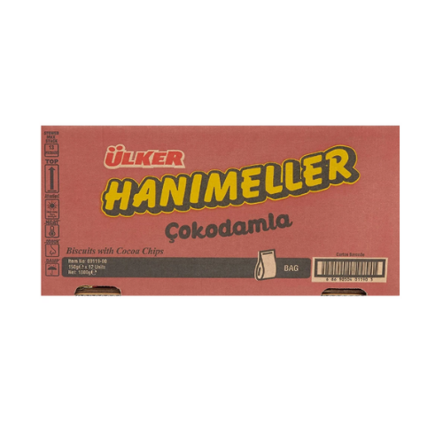 Ulker Hanımeller Cokodamla Chocolate Chips Cookies Pouch 5.29 oz (150g) x 12 pcs - Authentic Turkish & Mediterranean Food | TG Gourmet
