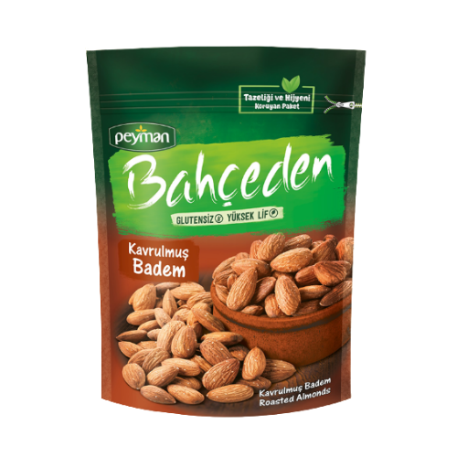 Peyman Bahceden Roasted Almonds 5.29 oz (150g) Pouch - Gluten Free Snack | TG Gourmet