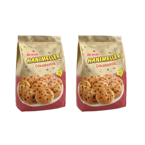 Ulker Hanimeller Cokodamla Chocolate Chip Cookies 5.29 oz (150g) Pouch, 2-Pack | TG Gourmet
