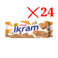 Ulker Ikram Hazelnut Cream Biscuits 2.96 oz (84 g) X 24 pcs