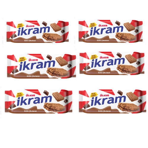 Ulker Ikram Chocolate Cream Biscuits 2.96 oz (84 g ) X 6 pcs - Authentic Turkish & Mediterranean Food | TG Gourmet