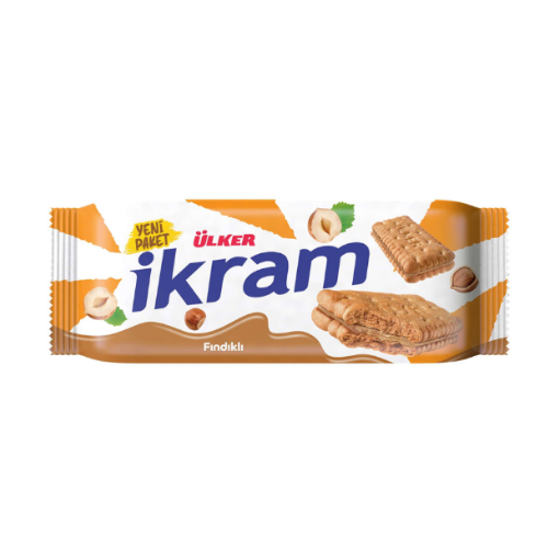 Ulker Ikram Hazelnut Cream Biscuits 2.96 oz (84 g) - Authentic Turkish & Mediterranean Food | TG Gourmet