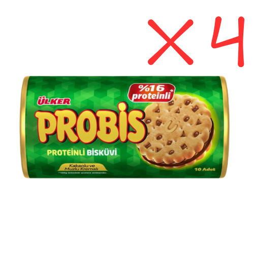 Ulker Probis Sandwich Biscuits 10ct x 0.99 oz (28g) x 4 pcs - Authentic Turkish & Mediterranean Food | TG Gourmet