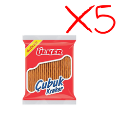 Ulker Plain Stick Crackers 2.82 oz (80 g) - Large Pack x 5 pcs - Authentic Turkish & Mediterranean Food | TG Gourmet