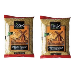 Leziz Pilavlik Bulgur 2lb (0.9kg) Pouch x 2 pcs - Authentic Turkish & Mediterranean Food | TG Gourmet