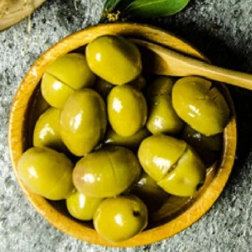 Toprak Cracked Green Olives 141/170 14 oz (400 g) (Kırma Yesil Zeytin) - Authentic Turkish & Mediterranean Food | TG Gourmet