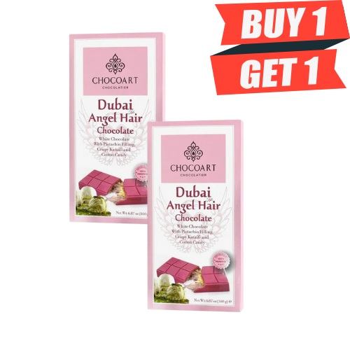 ChocoArt Dubai Angel Hair Chocolate 5.6 oz (160g) Bars, 2-Pack | TG Gourmet