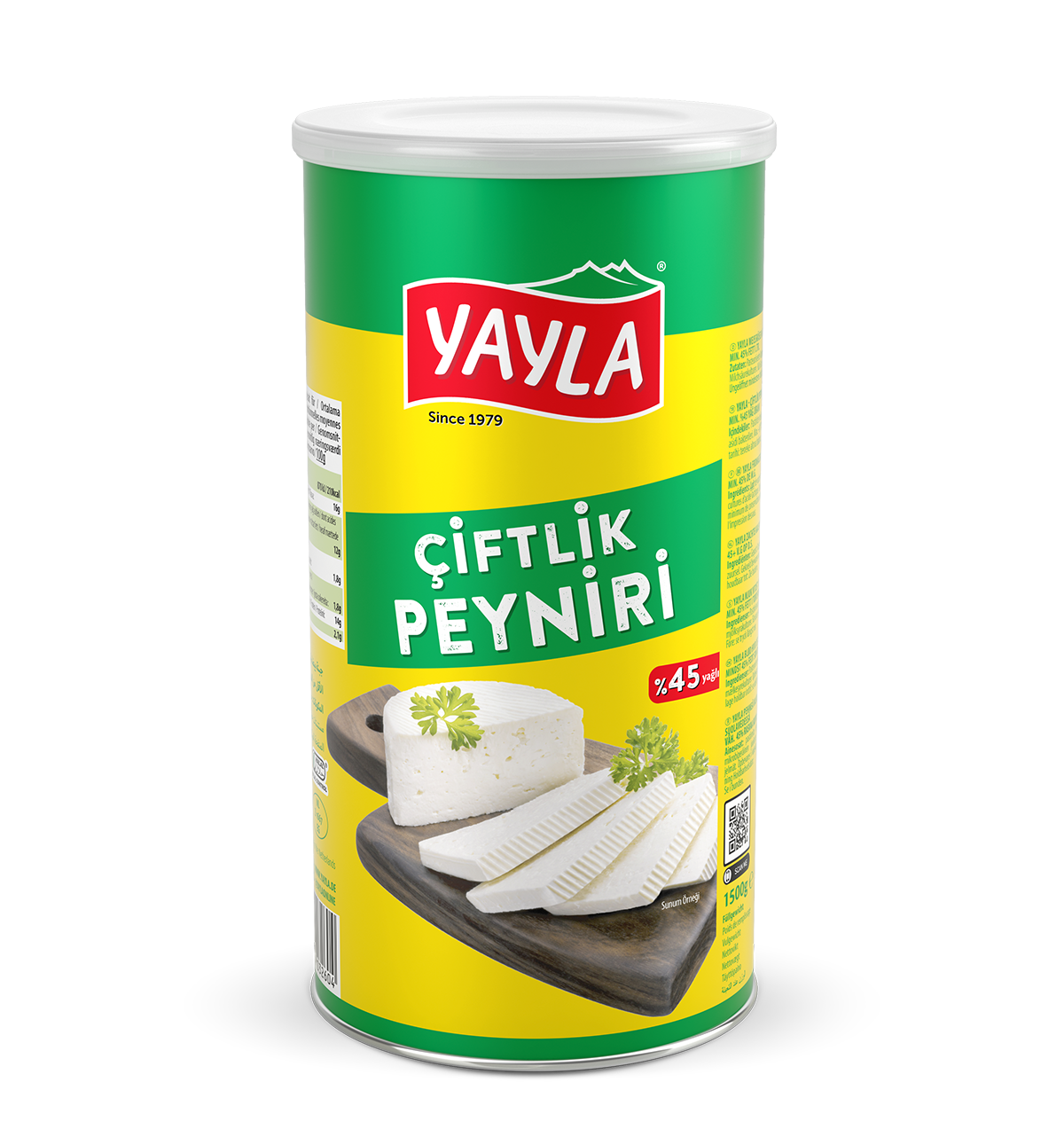 YAYLA WHITE CHEESE 28.2 OZ (800g) %45 FAT - Authentic Turkish & Mediterranean Food | TG Gourmet
