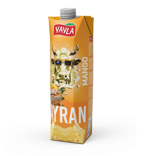 Yayla Mango Ayran 33.8 fl oz Tetra Pack - Authentic Turkish & Mediterranean Food | TG Gourmet