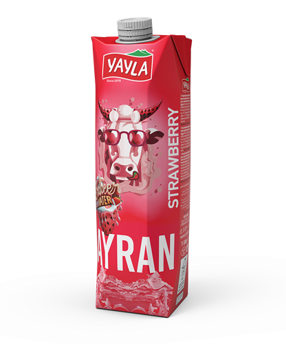 Yayla Strawberry Ayran 33.8 fl oz Tetra Pack - Authentic Turkish & Mediterranean Food | TG Gourmet