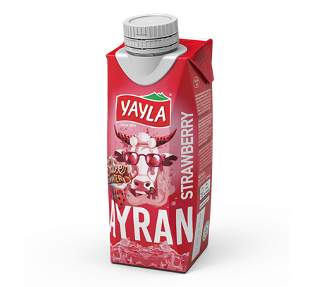 Yayla Strawberry Ayran 8.45 fl oz Tetra Pack - Authentic Turkish & Mediterranean Food | TG Gourmet