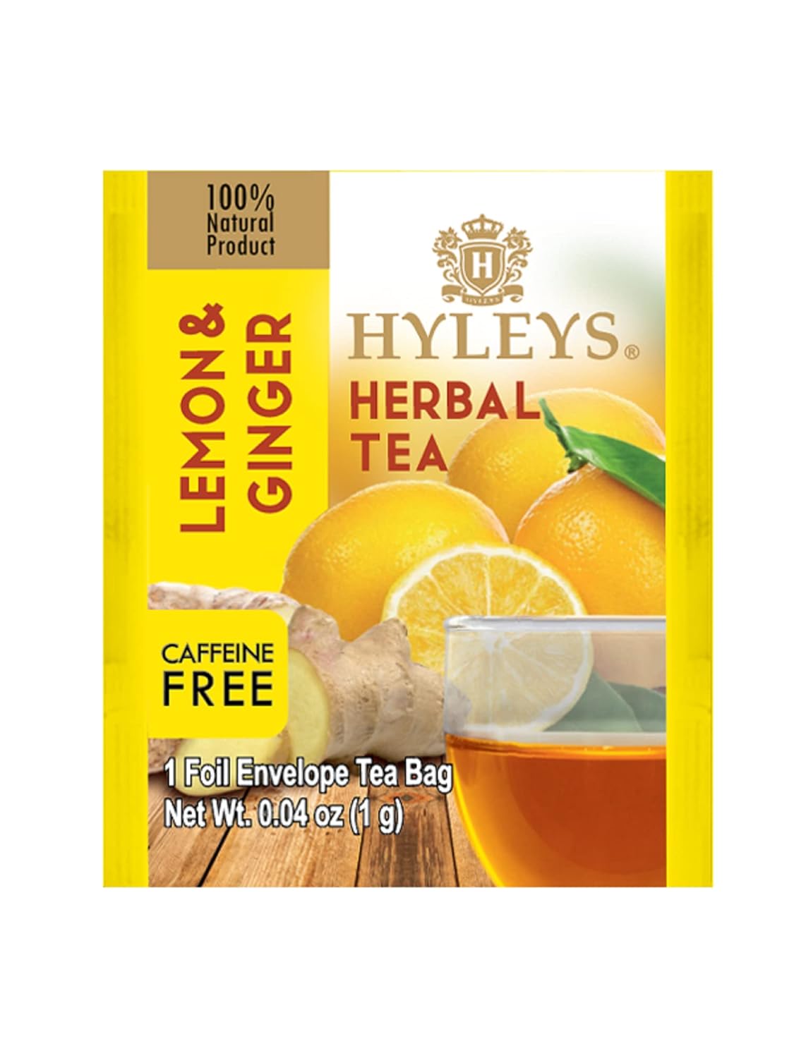 HYLEYS CAFFEINE FREE || LEMON & GINGER || HERBAL TEA 0.88 oz - Authentic Turkish & Mediterranean Food | TG Gourmet