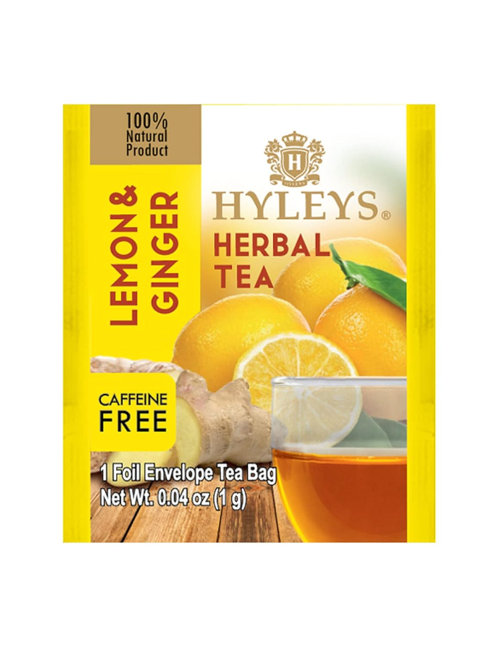 HYLEYS CAFFEINE FREE || LEMON & GINGER || HERBAL TEA 0.88 oz - Authentic Turkish & Mediterranean Food | TG Gourmet