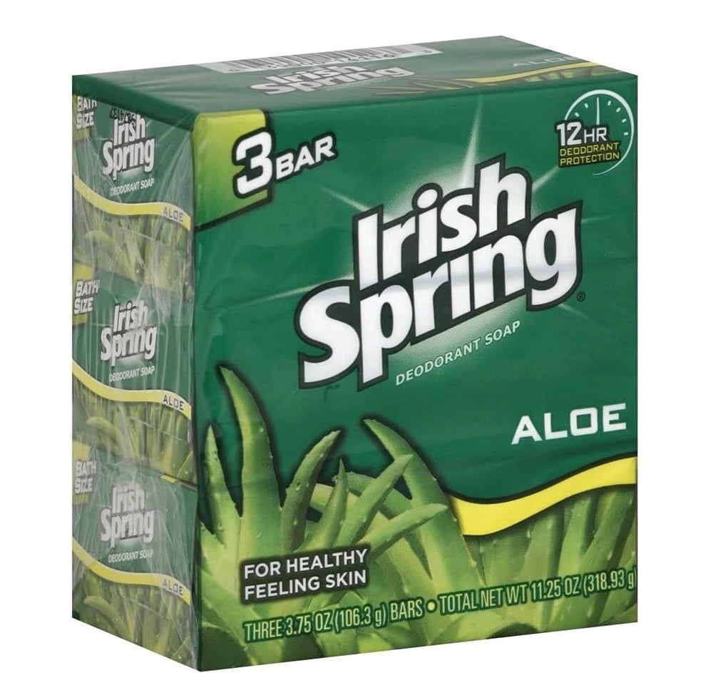 IRISH SPRING BAR SOAP ALOE VERA 3x3.75oz - Authentic Turkish & Mediterranean Food | TG Gourmet