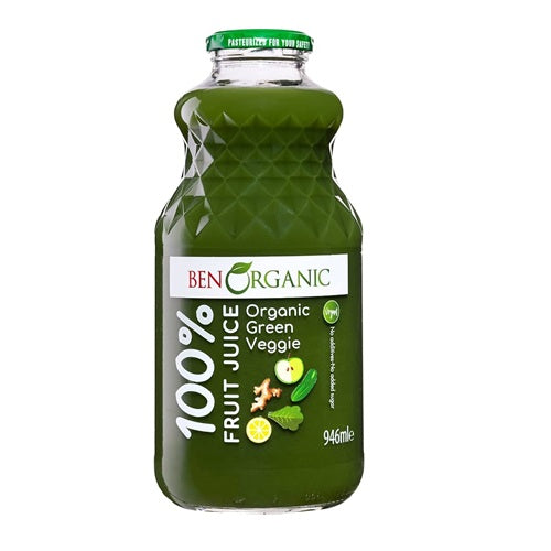 Ben Organic Green Veggie Juice 32 fl oz Bottle - The Garden Glass | TG Gourmet