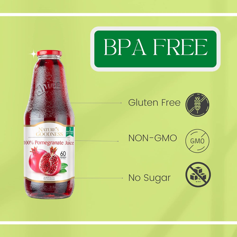 Nature`s Goodness Pomegranate Juice | 33.82 fl oz - Authentic Turkish & Mediterranean Food | TG Gourmet