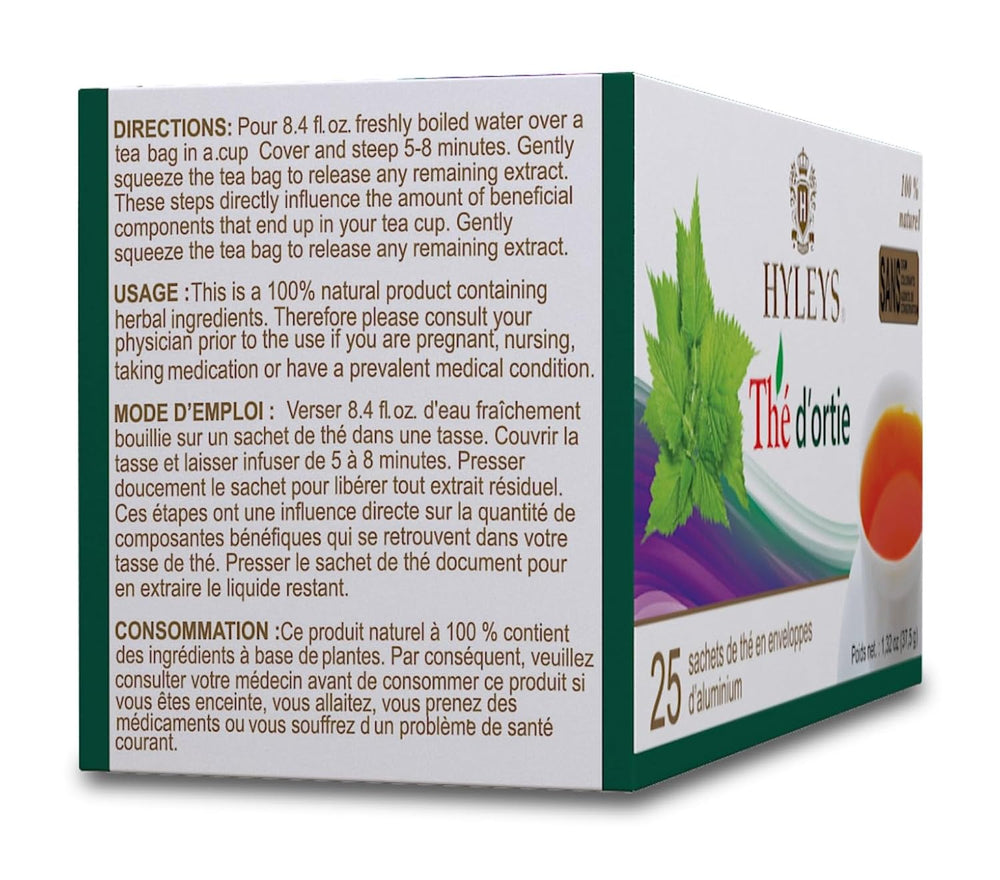 HYLEYS NETTLE TEA 1.32oz X 25pc - Authentic Turkish & Mediterranean Food | TG Gourmet