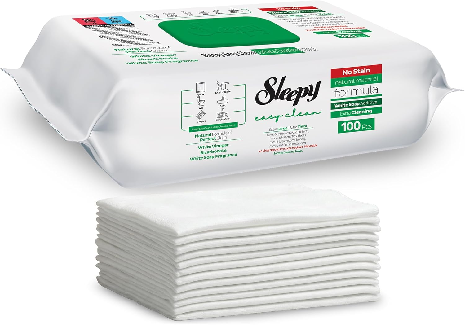 Sleepy Easy Clean XL Multi Surface Cleaning Wipes (100 Count)