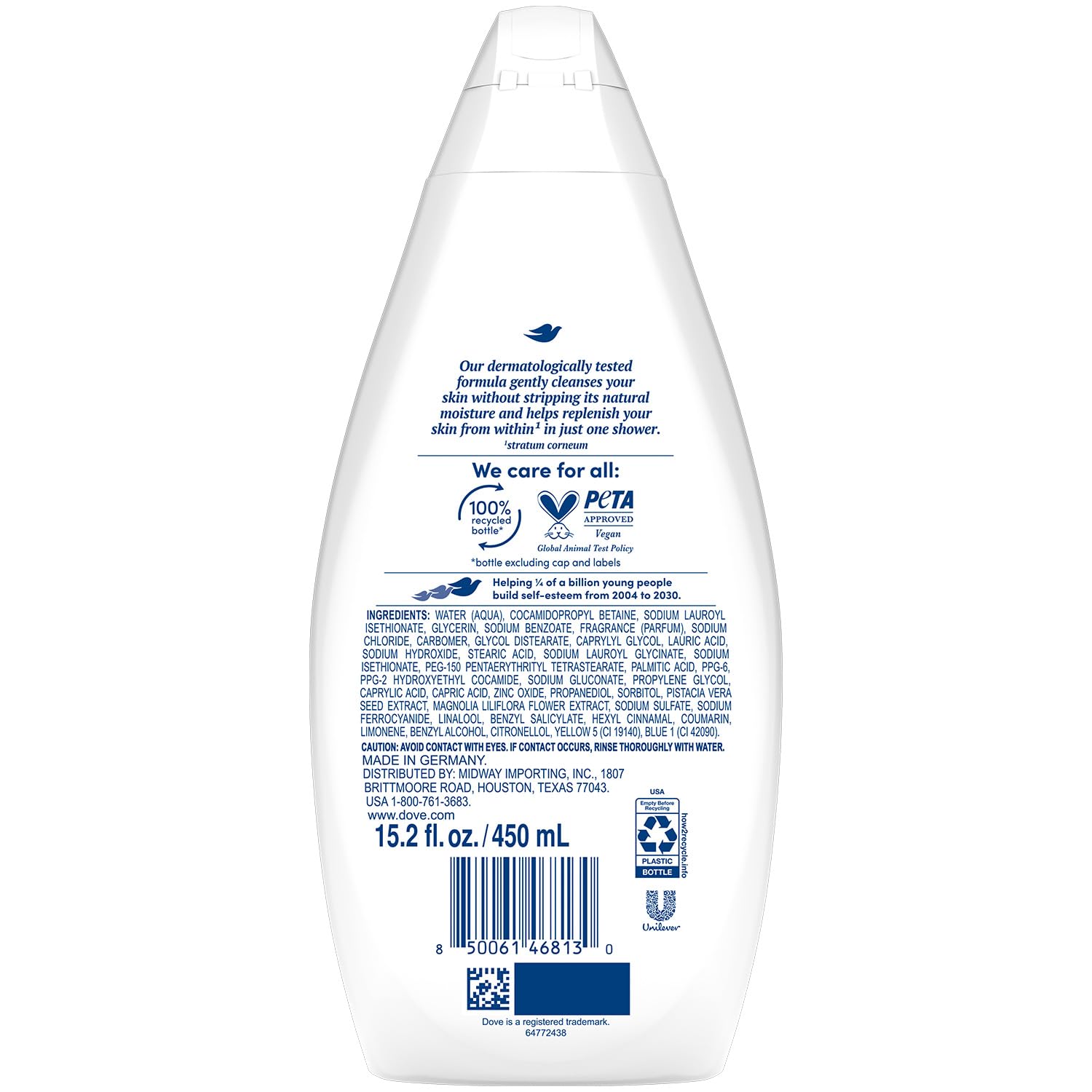 DOVE BODY WASH 15.2OZ (450 ML) GENTLE PAMPER - Authentic Turkish & Mediterranean Food | TG Gourmet