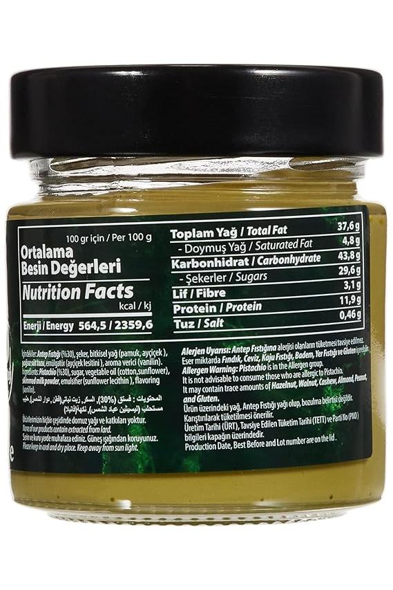 Antebella Pistachio Cream 30% pistachio 7.05 oz jar