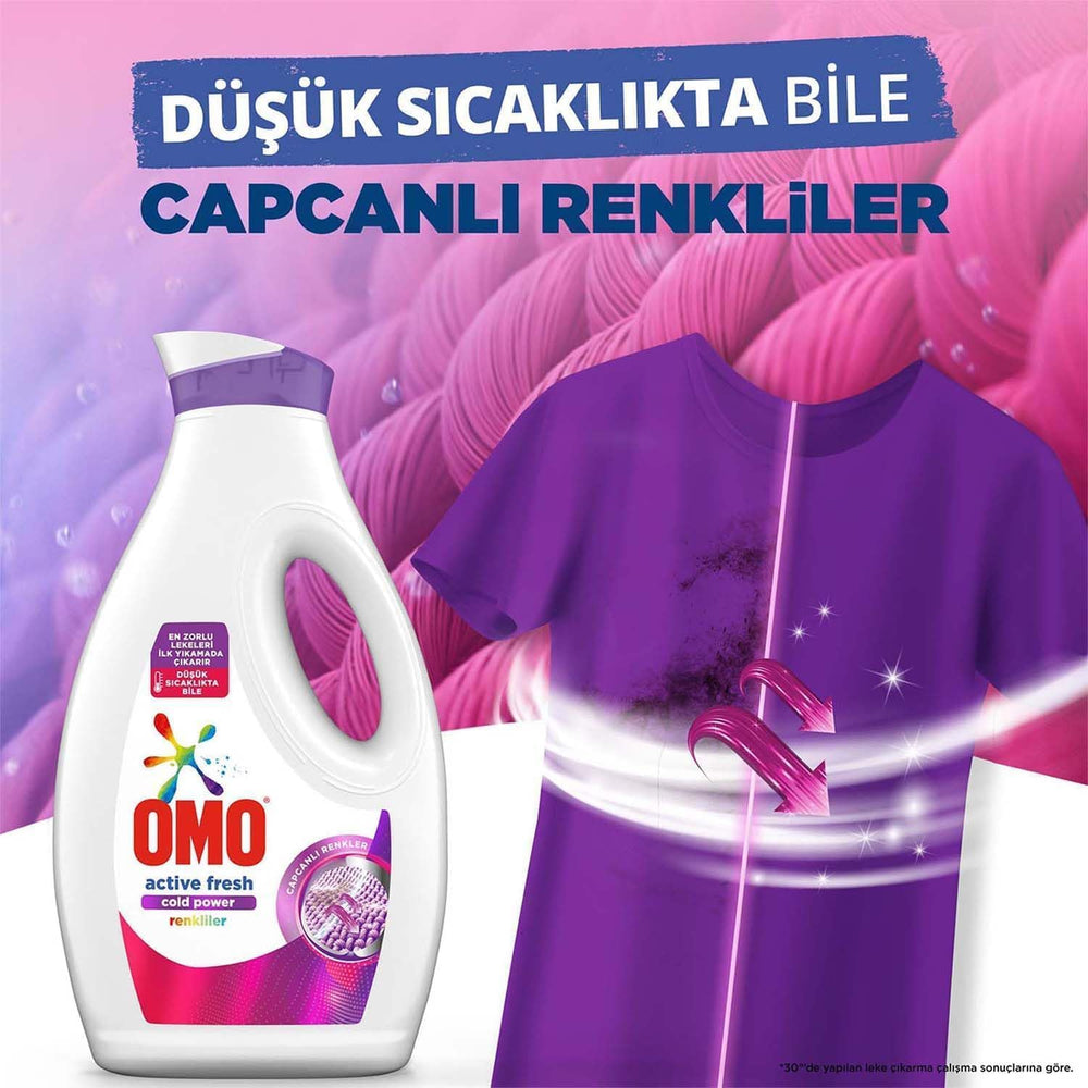 OMO LIQUID LAUNDRY 1690 ML (58 OZ) ACTIVE COLORS - Authentic Turkish & Mediterranean Food | TG Gourmet