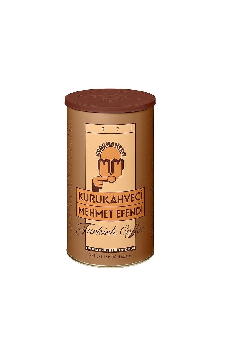 KURUKAHVECI MEHMET EFENDI Turkish Coffee, Arabica Beans, Roasted Ground,Rich Aroma, (17.6 OZ-500 gr)