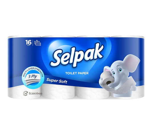 Selpak Toilet Paper 3-Ply 16 Rolls - Turkiye's Premium Tissue | TG Gourmet