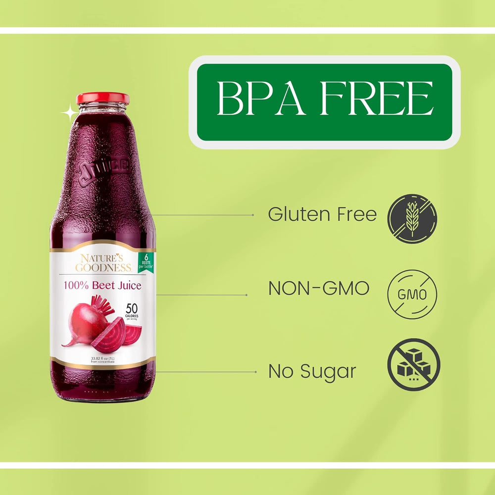 Nature`s Goodness Beet Juice 33.82 fl oz All-Natural - Authentic Turkish & Mediterranean Food | TG Gourmet