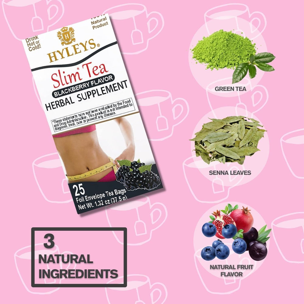 HYLEYS SLIM TEA BLUEBERRY 1.32oz - Authentic Turkish & Mediterranean Food | TG Gourmet