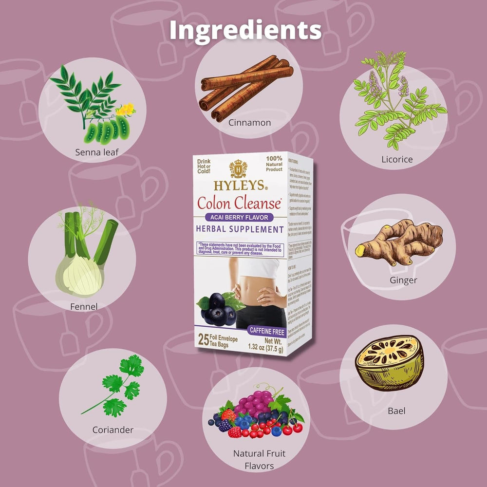 HYLEYS SLIM TEA 5 FLAVOR ASSORTMENT1.32oz x 25 pcs - Authentic Turkish & Mediterranean Food | TG Gourmet