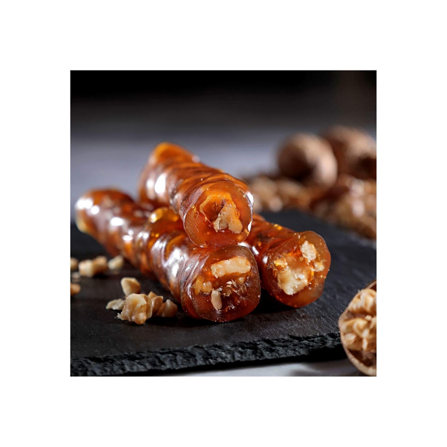 KEYIFCE TURKISH DELIGHT WITH WALNUT ROLL 350gr - Authentic Turkish & Mediterranean Food | TG Gourmet