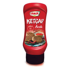 Tamek Ketchup Hot 12.5oz (355g) Bottle, plastic - TULUMBA