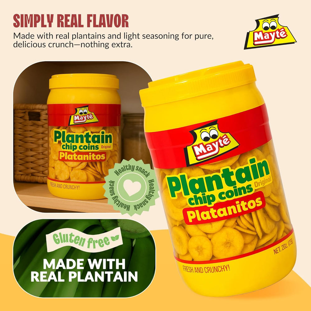Mayte Plantain Chips Salt in Jars 20 oz (567g) - Authentic Turkish & Mediterranean Food | TG Gourmet