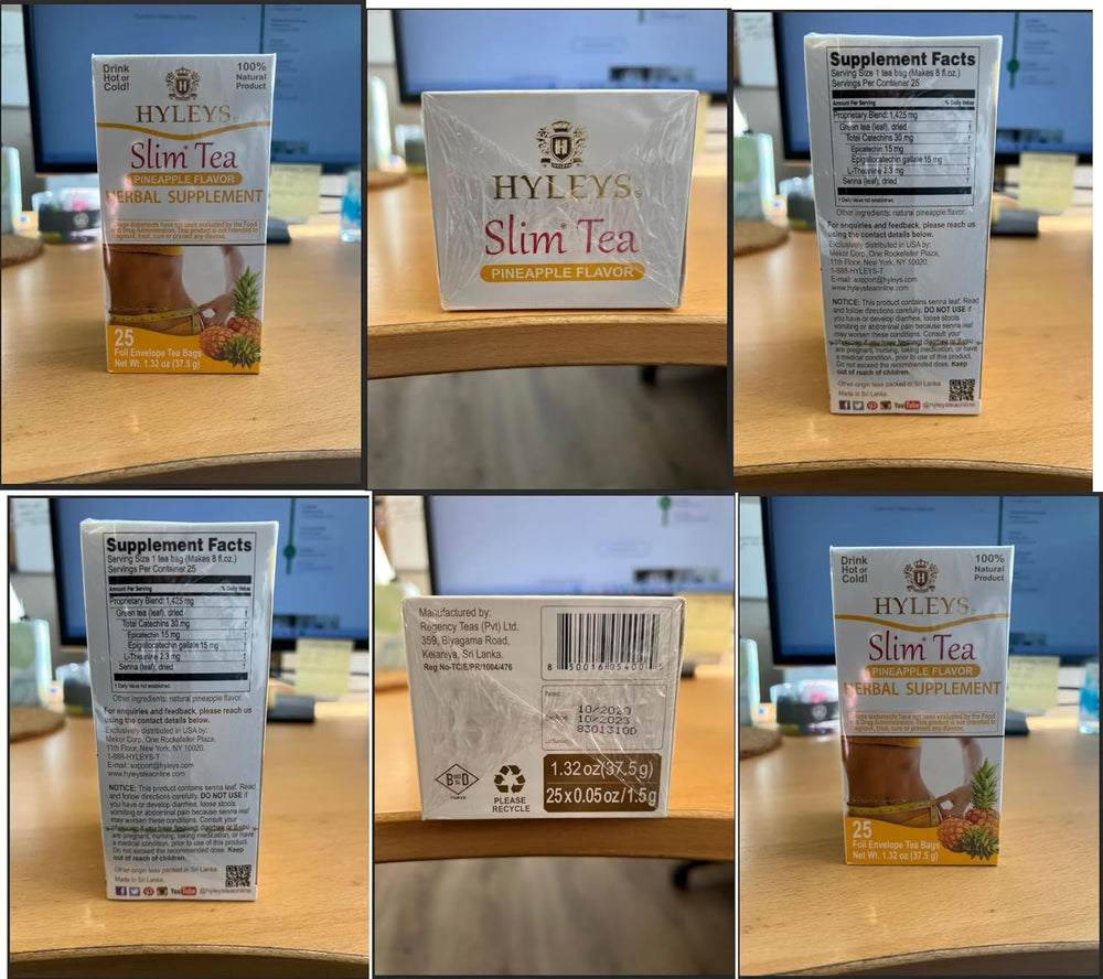 Hyleys Slim Tea Pineapple Flavor 25 Tea Bags - Authentic Turkish & Mediterranean Food | TG Gourmet