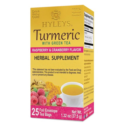 HYLEYS TURMERIC, RASPBERRY & CRANBERRY | W/GREEN TEA 1.32oz - Authentic Turkish & Mediterranean Food | TG Gourmet
