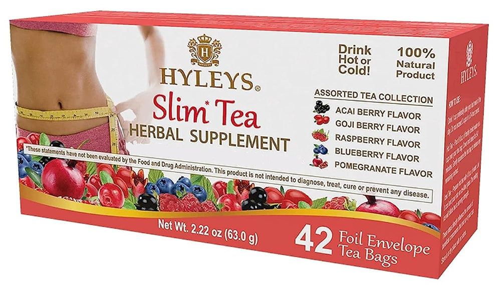 HYLEYS SLIM TEA COLLECTION | 42 TEA BAGS | 2.22oz - Authentic Turkish & Mediterranean Food | TG Gourmet
