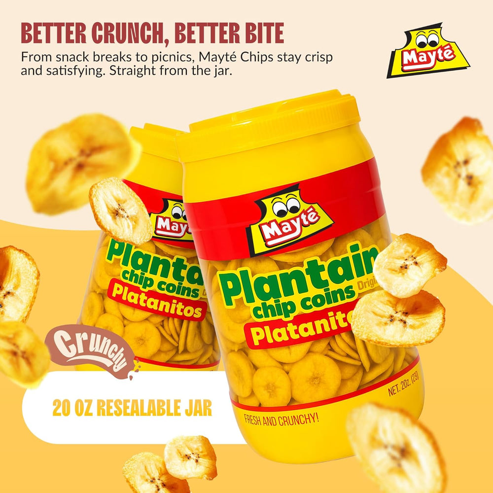 Mayte Plantain Chips Salt in Jars 20 oz (567g) - Authentic Turkish & Mediterranean Food | TG Gourmet