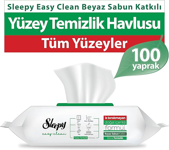 Sleepy Easy Clean White Soap Wet Wipes-100 - Authentic Turkish & Mediterranean Food | TG Gourmet