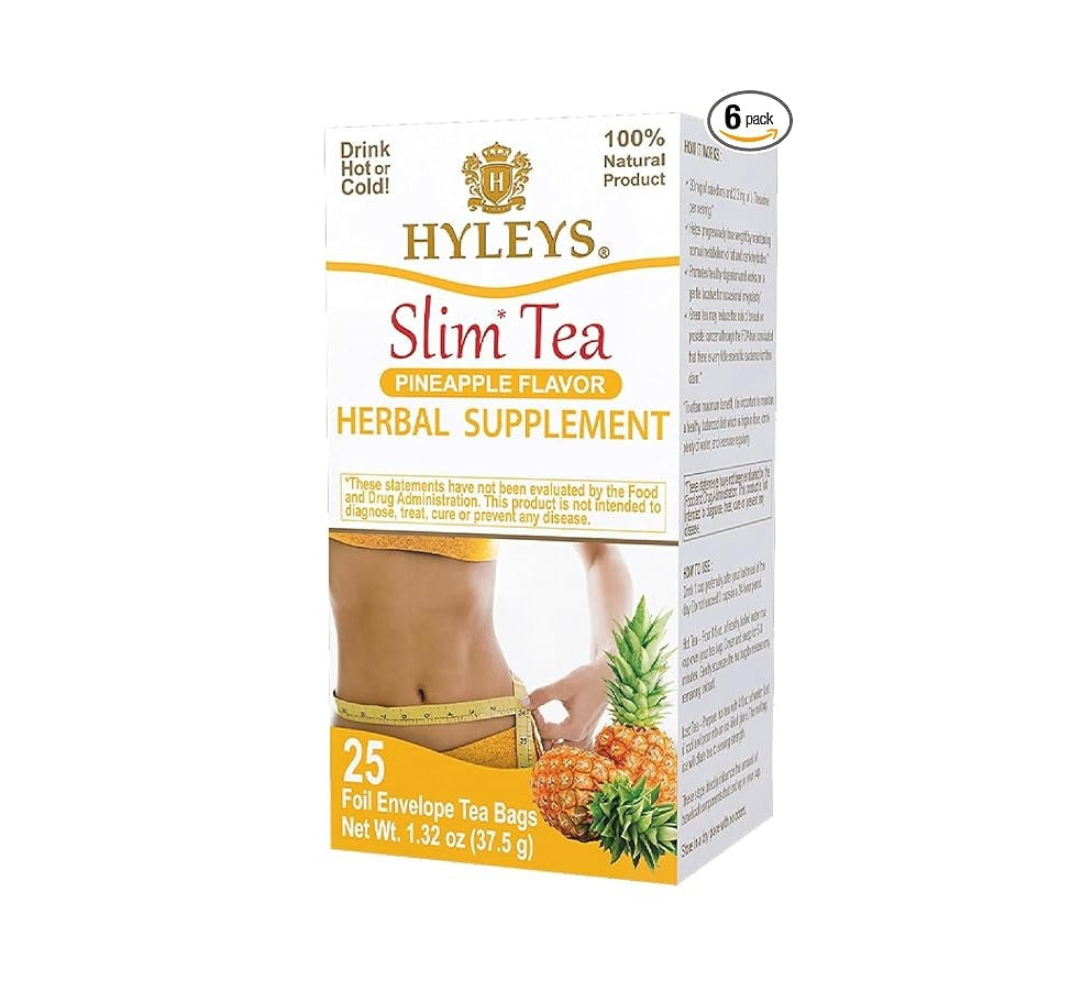 Hyleys Slim Tea Pineapple Herbal Blend, 25 Tea Bags 1.32 oz | TG Gourmet