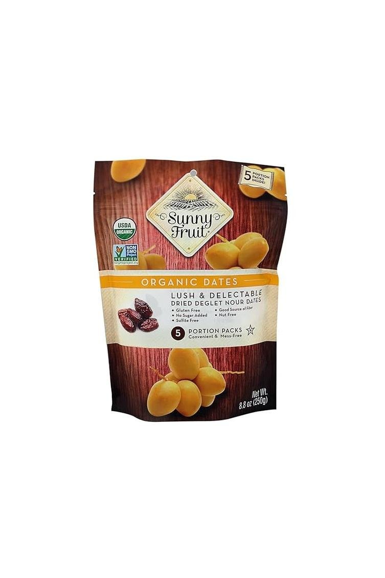 Sunny Fruit Organic Dates 1.06 oz Snack Packs, 5-Pack Pouch | TG Gourmet