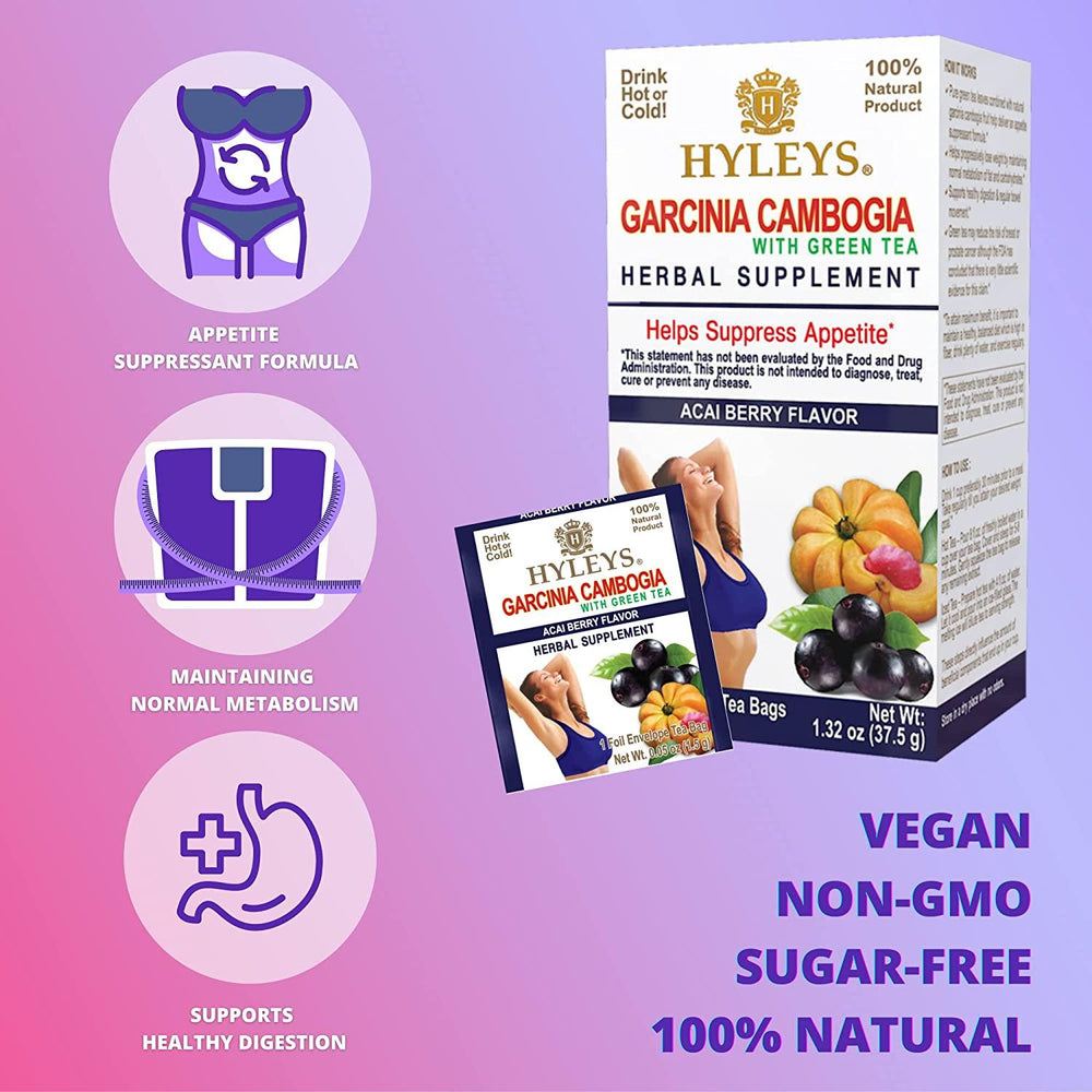 HYLEYS GARCINIA CAMBOGIA ACAI BERRY 1.32oz - Authentic Turkish & Mediterranean Food | TG Gourmet