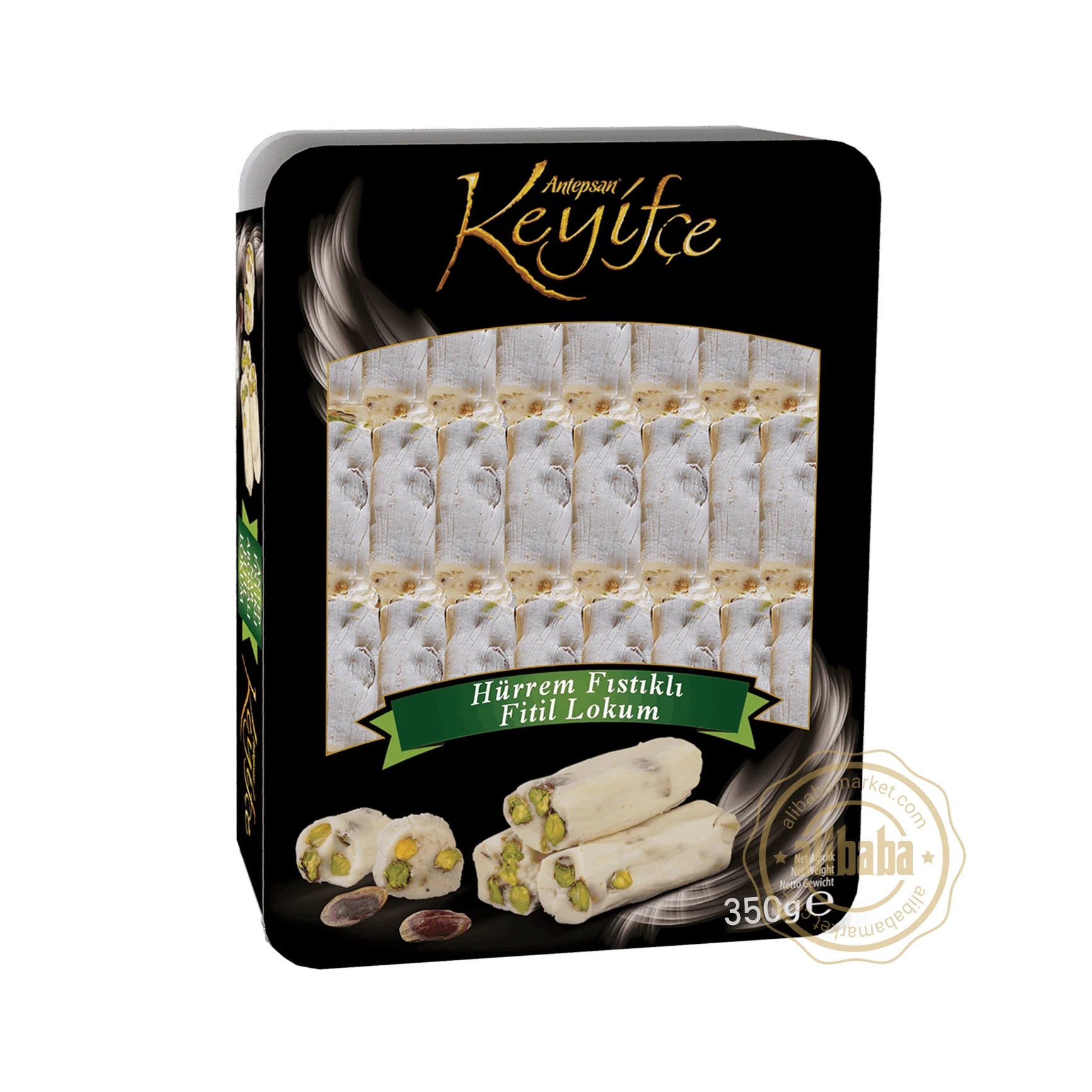 Keyifce Hurrem Turkish Delight Roll with Pistachio 12.3 oz (350g) | TG Gourmet
