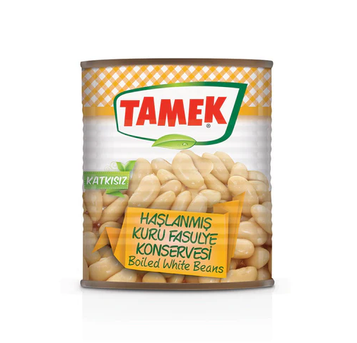 Tamek Boiled White Beans 28.2oz (800g) Can - Authentic Turkish & Mediterranean Food | TG Gourmet