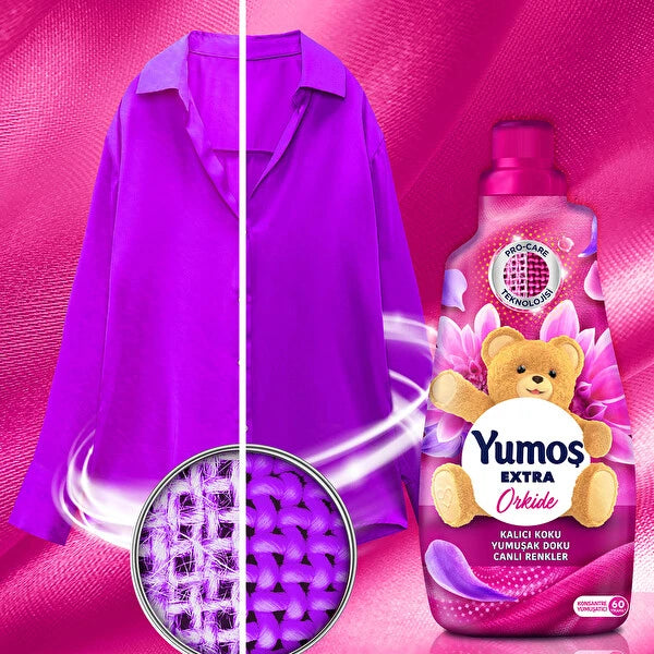 Yumos Extra Fabric Softener 49 fl oz (1.44 L) - Orchid - Authentic Turkish & Mediterranean Food | TG Gourmet